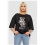 Футболка жіноча з принтом, колір чорний, 244R2029-5 244R2029-5 AGER фото - Luxbikini