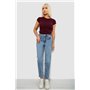 Джинси жіночі однотонні MOM, колір блакитний, 244R00136 244R00136 AGER фото - Luxbikini