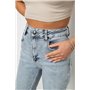 Джинси жіночі однотонні Battal Mom, колір блакитний, 244R00289 244R00289 AGER фото - Luxbikini