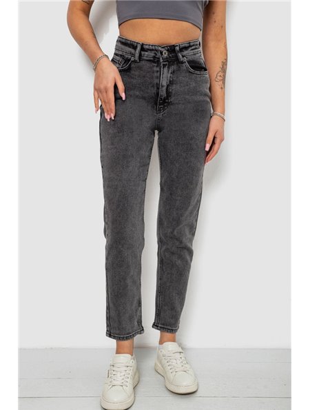 Джинси жіночі однотонні прямі, колір сірий, 244RM051 244RM051 AGER фото - Luxbikini