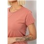 Футболка жіноча однотонна, колір пудровий, 244R2806 244R2806 AGER фото - Luxbikini