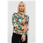 Блуза з квітковим принтом, колір зелений, 230R226 230R226 AGER фото - Luxbikini