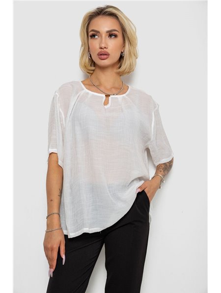 Блуза, колір молочний, 244RM205 244RM205 AGER фото - Luxbikini