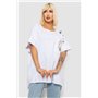 Футболка жіноча з принтом, колір білий, 244R2514 244R2514 AGER фото - Luxbikini