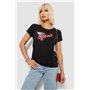 Футболка жіноча з принтом, колір чорний, 244R2234 244R2234 AGER фото - Luxbikini