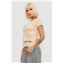 Футболка жіноча з принтом, колір бежевий, 244R1008-5 244R1008-5 AGER фото - Luxbikini