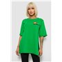 Футболка жіноча з принтом, колір зелений, 244R1031-5 244R1031-5 AGER фото - Luxbikini