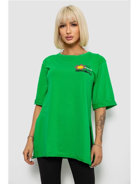 Футболка жіноча з принтом, колір зелений, 244R1031-5 244R1031-5 AGER фото - Luxbikini