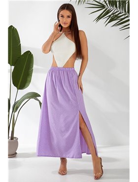 Спідниця софт із принтом, колір бузковий, 257R11-2 257R11-2 AGER фото - Luxbikini