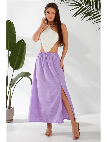 Спідниця софт із принтом, колір бузковий, 257R11-2 257R11-2 AGER фото - Luxbikini