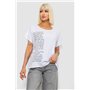 Футболка жіноча з принтом, колір білий, 244R2039 244R2039 AGER фото - Luxbikini