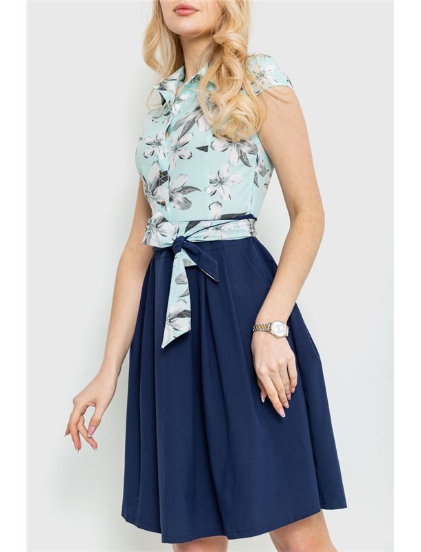 Сукня софт із квітковим принтом, колір синьо-м'ятний, 230R79-3 230R79-3 AGER фото - Luxbikini