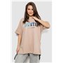 Футболка жіноча з принтом, колір бежевий, 244R4012 244R4012 AGER фото - Luxbikini