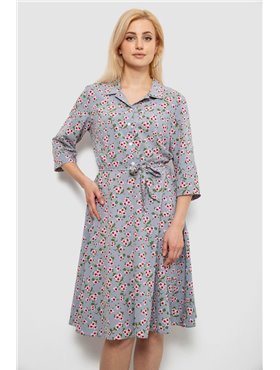 Сукня софт c квітковим принтом, колір джинс, 230R040-10 230R040-10 AGER фото - Luxbikini