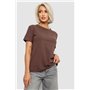 Футболка жіноча однотонна, колір бежевий, 204R3333 204R3333 AGER фото - Luxbikini