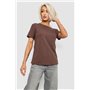 Футболка жіноча однотонна, колір бежевий, 204R3333 204R3333 AGER фото - Luxbikini
