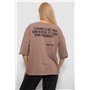 Футболка жіноча з принтом, колір мокко, 244R2016 244R2016 AGER фото - Luxbikini