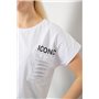 Футболка жіноча з принтом, колір білий, 244R2318-5 244R2318-5 AGER фото - Luxbikini