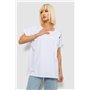 Футболка жіноча з принтом, колір білий, 244R2418 244R2418 AGER фото - Luxbikini