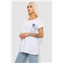 Футболка жіноча з принтом, колір білий, 244R2430 244R2430 AGER фото - Luxbikini