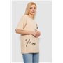 Футболка жіноча з принтом, колір бежевий, 244R3005 244R3005 AGER фото - Luxbikini