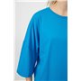 Футболка жіноча однотонна, колір блакитний, 244R3018 244R3018 AGER фото - Luxbikini