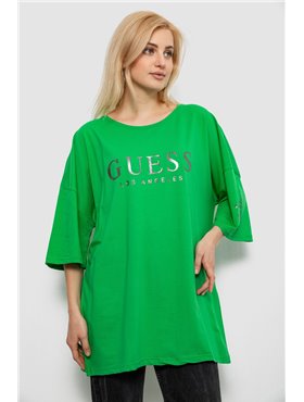 Футболка жіноча з принтом, колір зелений, 244R3019 244R3019 AGER фото - Luxbikini