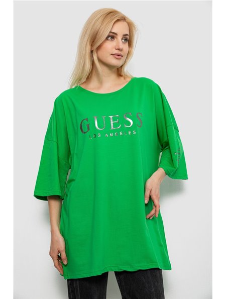 Футболка жіноча з принтом, колір зелений, 244R3019 244R3019 AGER фото - Luxbikini