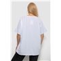 Футболка жіноча з принтом, колір білий, 244R4021 244R4021 AGER фото - Luxbikini