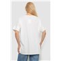 Футболка жіноча з принтом, колір білий, 244R4021 244R4021 AGER фото - Luxbikini