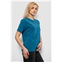 Футболка жіноча однотонна, колір джинс, 244R802-5 244R802-5 AGER фото - Luxbikini