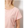 Футболка жіноча однотонна, колір персиковий, 244R2300 244R2300 AGER фото - Luxbikini