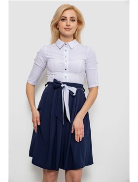 Сукня жіноча софт, колір біло-синій, 230R79-11 230R79-11 AGER фото - Luxbikini