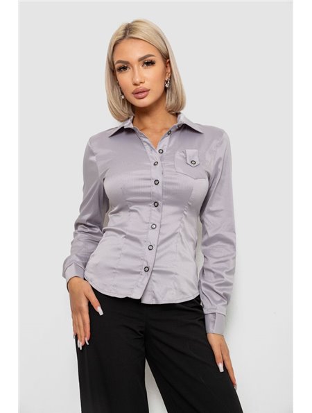 Сорочка класична в смужку, колір сірий, 230R644-2 230R644-2 AGER фото - Luxbikini