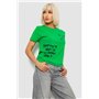 Футболка жіноча з принтом, колір зелений, 244R1022 244R1022 AGER фото - Luxbikini