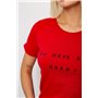 Футболка жіноча з принтом, колір червоний, 244R2002 244R2002 AGER фото - Luxbikini