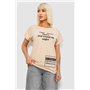 Футболка жіноча з принтом, колір бежевий, 244R2004 244R2004 AGER фото - Luxbikini