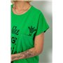 Футболка жіноча з принтом, колір зелений, 244R3013-5 244R3013-5 AGER фото - Luxbikini