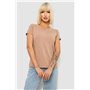 Футболка жіноча однотонна, колір пудровий, 244R2806 244R2806 AGER фото - Luxbikini