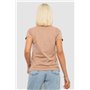 Футболка жіноча однотонна, колір пудровий, 244R2806 244R2806 AGER фото - Luxbikini
