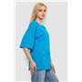 Футболка жіноча однотонна, колір блакитний, 244R2023 244R2023 AGER фото - Luxbikini