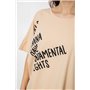 Футболка жіноча з принтом, колір молочний, 244R4001 244R4001 AGER фото - Luxbikini