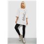 Футболка жіноча з принтом, колір білий, 244R2008 244R2008 AGER фото - Luxbikini