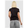 Футболка жіноча однотонна, колір чорний, 244R2214-6 244R2214-6 AGER фото - Luxbikini