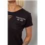 Футболка жіноча однотонна, колір чорний, 244R2214-6 244R2214-6 AGER фото - Luxbikini