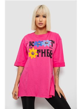 Футболка жіноча з принтом, колір рожевий, 244R2803 244R2803 AGER фото - Luxbikini