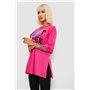Футболка жіноча з принтом, колір рожевий, 244R2803 244R2803 AGER фото - Luxbikini