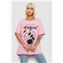 Футболка жіноча з принтом, колір рожевий, 244R6005-1 244R6005-1 AGER фото - Luxbikini