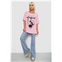 Футболка жіноча з принтом, колір рожевий, 244R6005-1 244R6005-1 AGER фото - Luxbikini