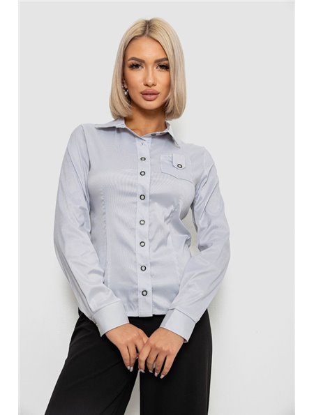 Сорочка класична в смужку, колір світло-сірий, 230R644 230R644 AGER фото - Luxbikini